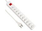 BLANK Steckdosenleiste, 10fach T13, mit Schalter, weiss