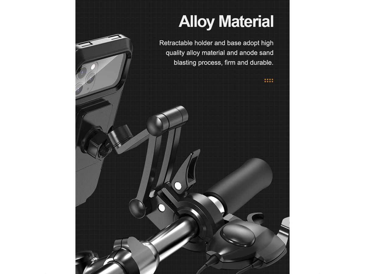 Rock Universal Fahrradhalterung/Motorrad, ABS + Aluminium, 48 - 94 mm