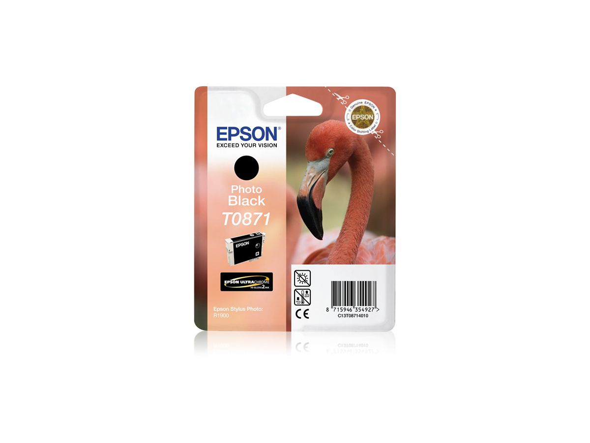 Epson Flamingo Singlepack Photo Black T0871 Ultra Gloss High-Gloss 2