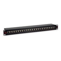 ROLINE Panneau de brassage 19", 1 UH, 24x RJ45, Cat.5e (Classe D), noir