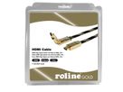 ROLINE GOLD HDMI High Speed Kabel mit Ethernet, drehbar, Retail Blister, 2 m