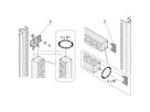 Bâti de prises SCHROFF, IEC C13, avec entrée Wieland®, C13, 6 prises, 19", blanc, avec protection contre les surintensités