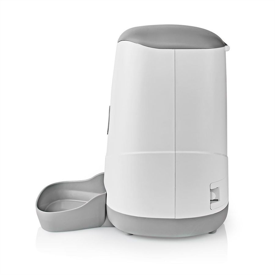 Nedis SmartLife Futterspender Wi-Fi 3.7 l für Hunde und Katzen, Android™ / IOS, Weiss,Grau