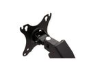 VALUE Dual LCD-Arm, Tischmontage, Gasfeder, 5 Gelenke, 12-27 Zoll, bis 2x 6,5 kg, schwarz