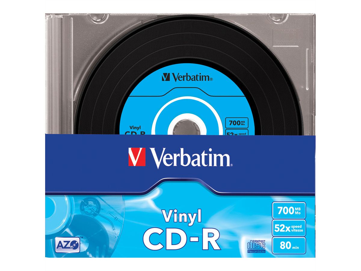Verbatim CD-R Slim 700MB 52x Vinyl 10 Pk
