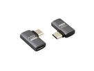 ROLINE USB4 Gen 3x2 Adapter Typ C ST/BU, Aluminium, 90°, flach, silberfarben