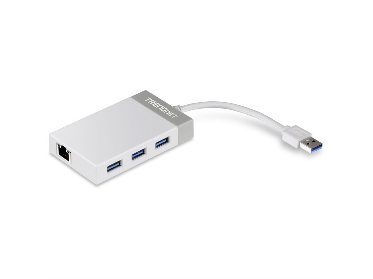 TRENDnet TU3-ETGH3 Adaptateur USB 3.0 vers Gigabit + hub