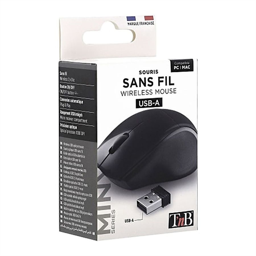 T’nB MINY kabellose Maus schwarz, Schwarz
