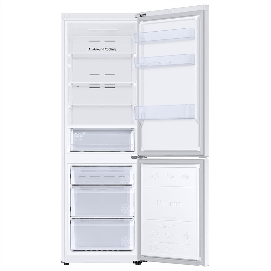 Samsung Kühl-Gefrierkombination RB7300 Bespoke, 344l, D, WiFi, Weiss mit Griffmulde