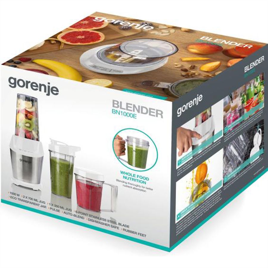 Gorenje Blender BN1000E, 1000 W, blanc/argent