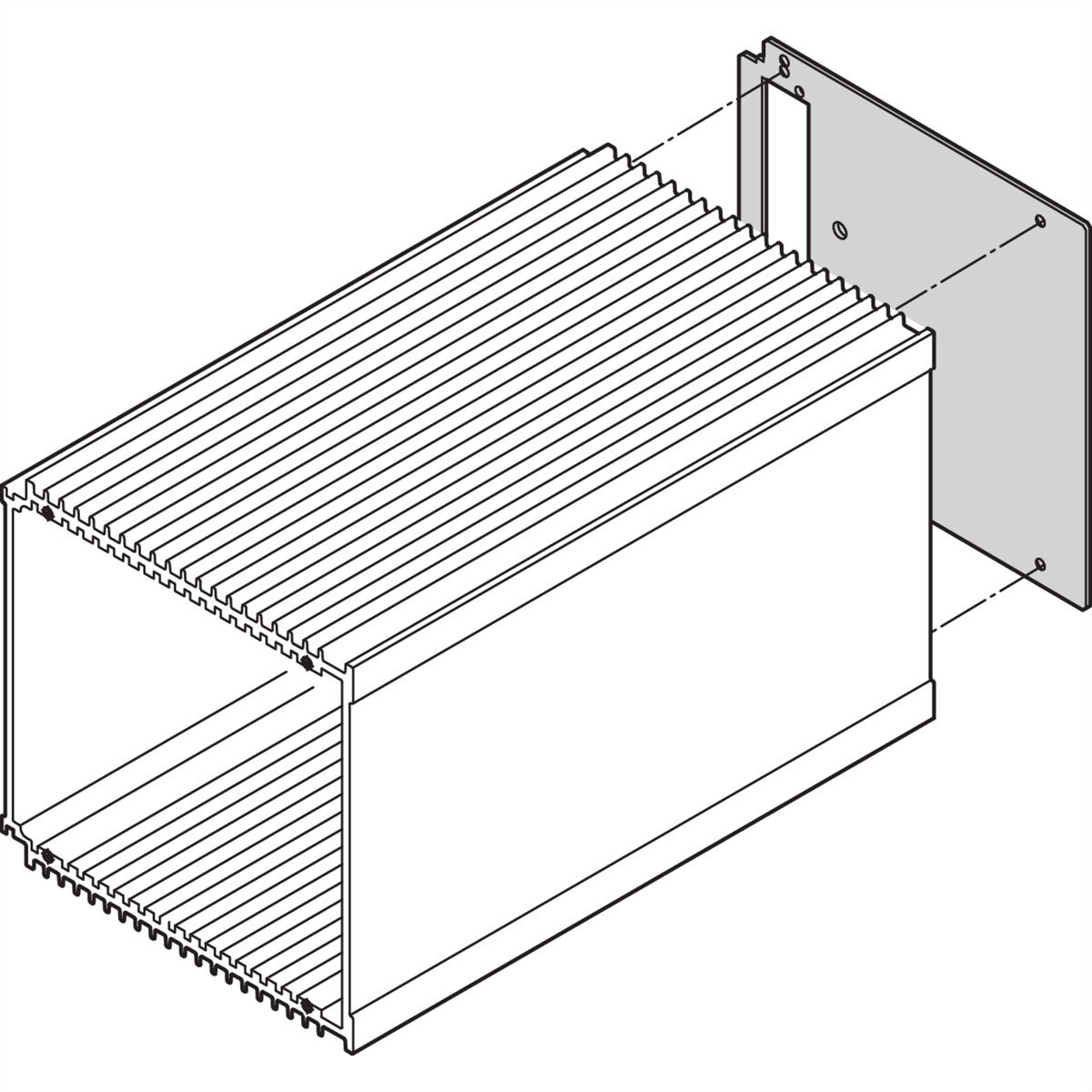 SCHROFF Rückwand - RUECKWAND HF-KASSETTE 28TE