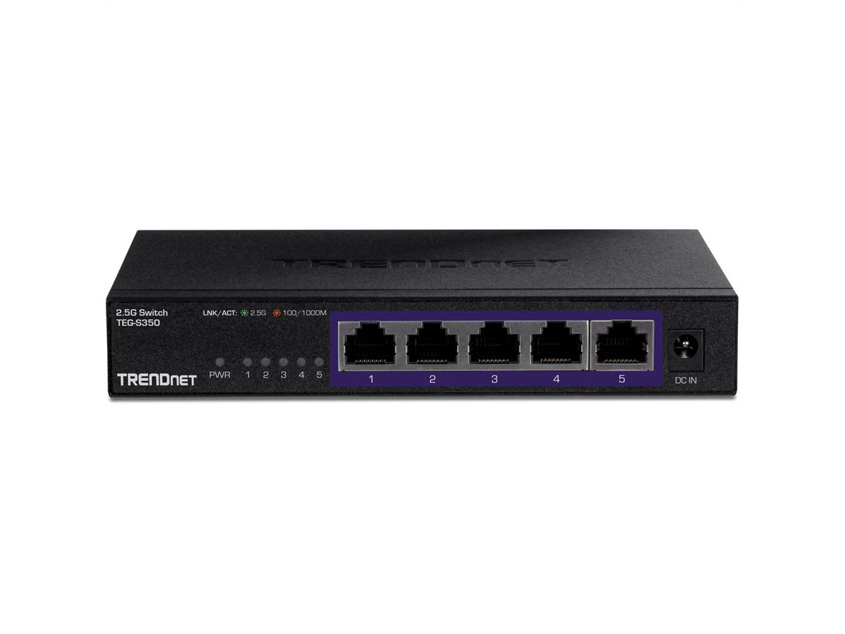 TRENDNET TEG-S350 Switch 2.5G non administrable à 5 ports, noir