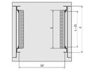 SCHROFF Gleitschiene 25 kg - GLEITSCHIENEN SATZ 900T 2STK
