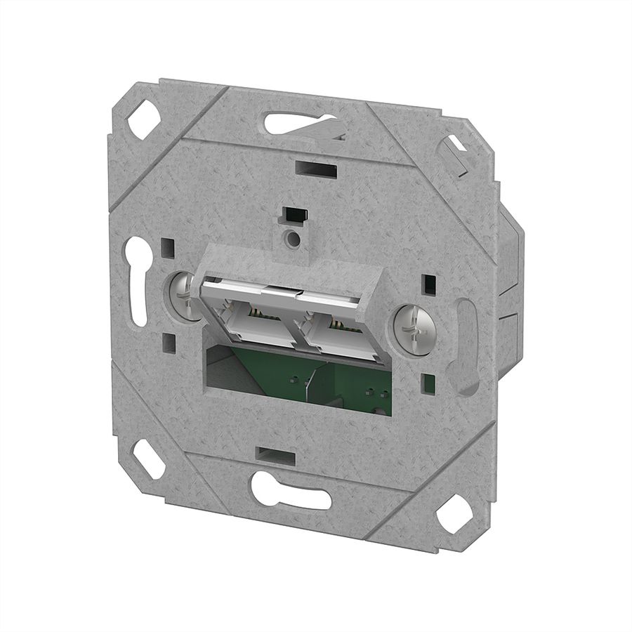 METZ CONNECT E-DAT C6A IDC Dose, 2 Port, UP0, metallisch