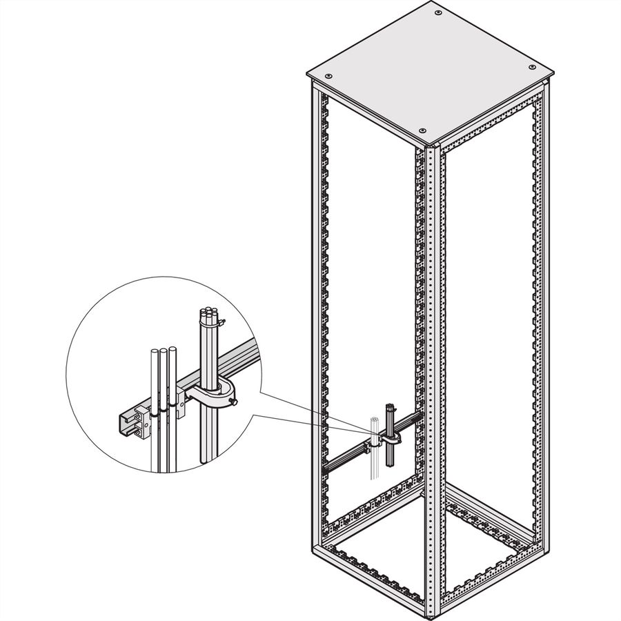 SCHROFF Varistar Rail en C pour profondeur d'armoire 800 mm