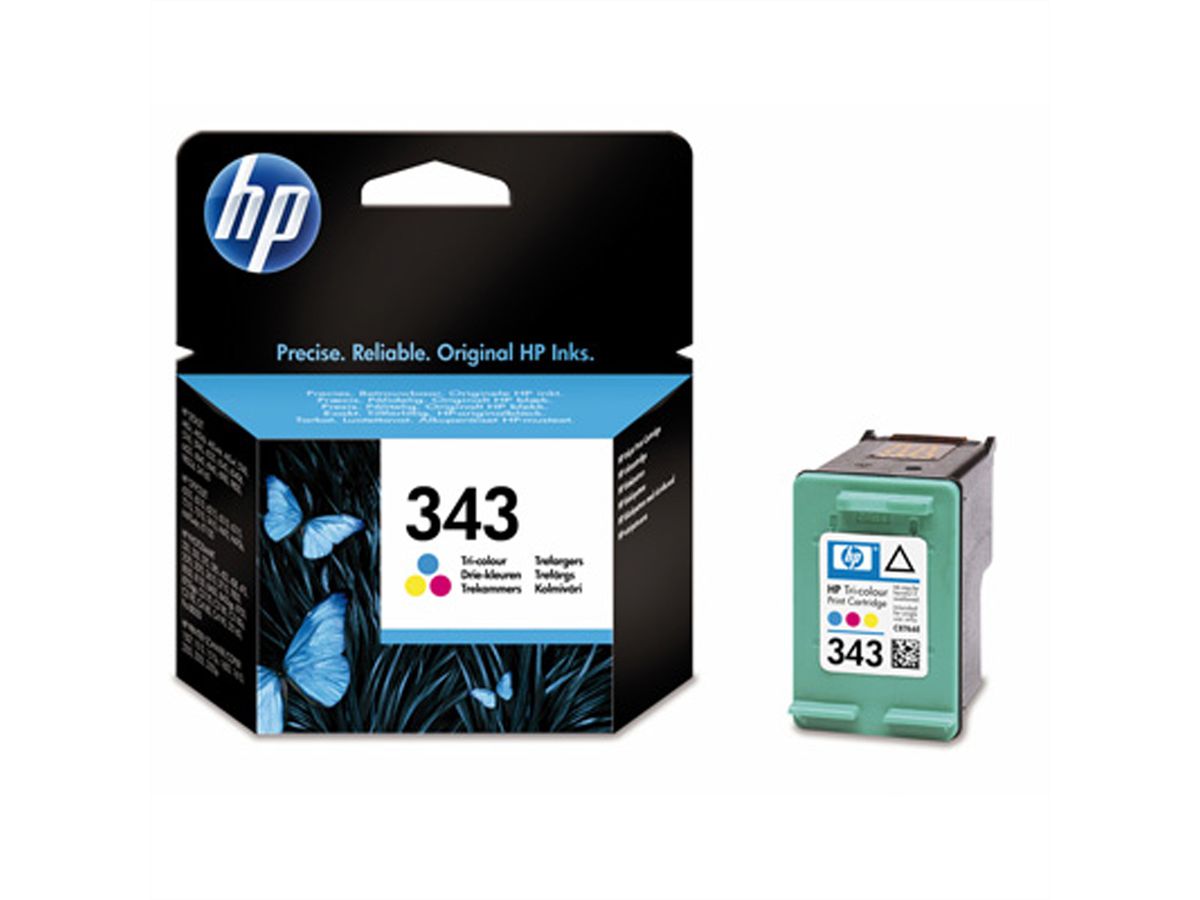 HP C8766EE,No.343, cartouche 3 couleurs, 7 ml