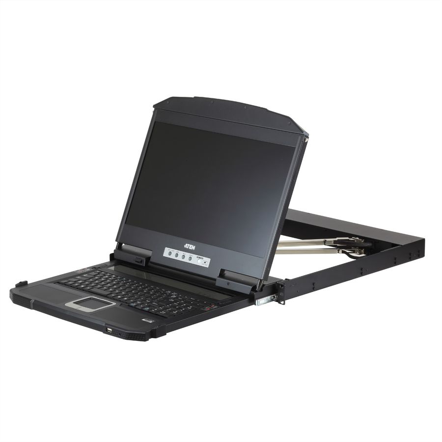 ATEN CL3800NW KVM-Konsole USB HDMI DVI VGA Dual Rail, IT-Layout