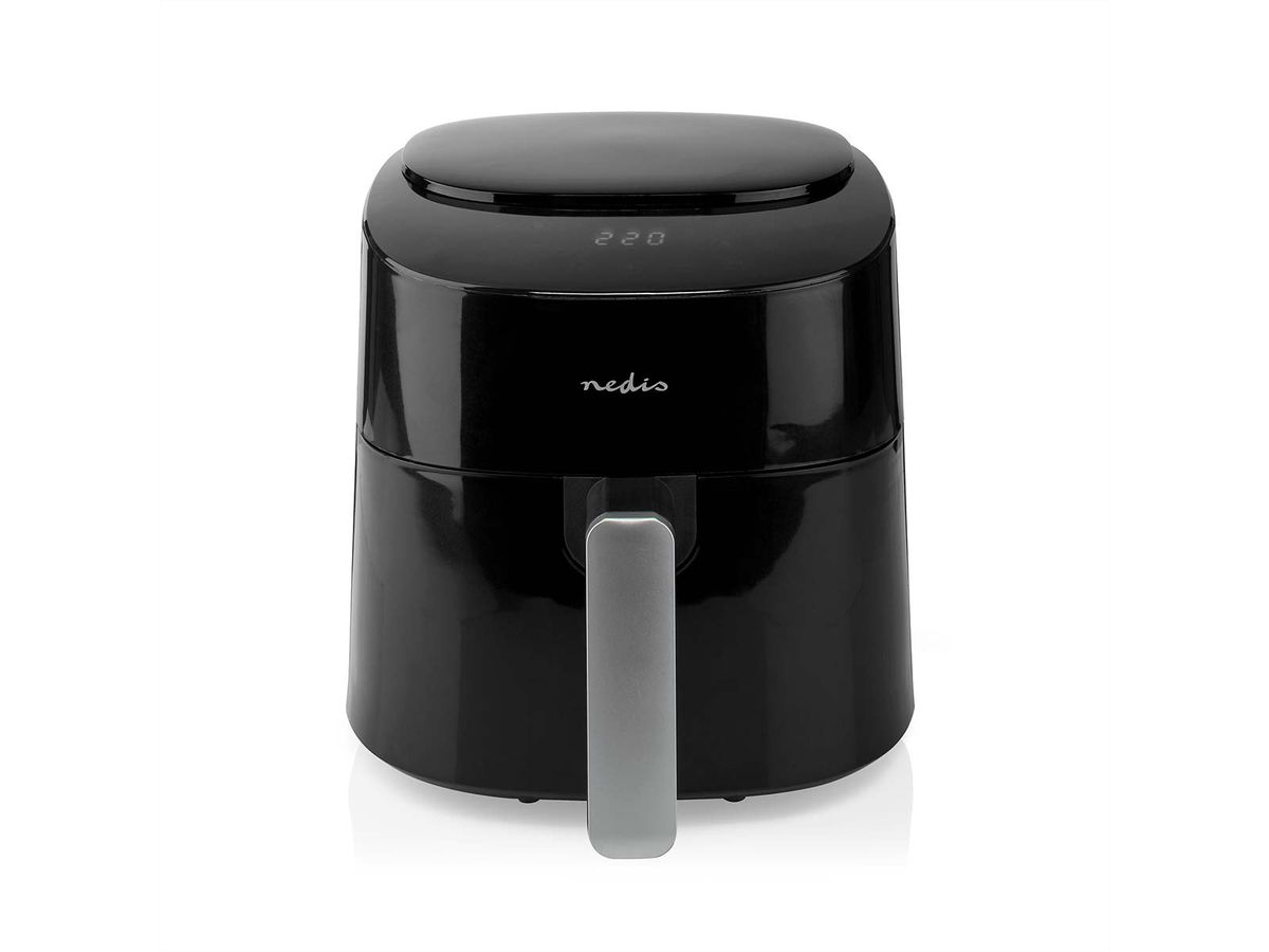 Friteuse à air chaud Nedis XL, 4,2 l, 1300 W, numérique, 8 programmes, , noir