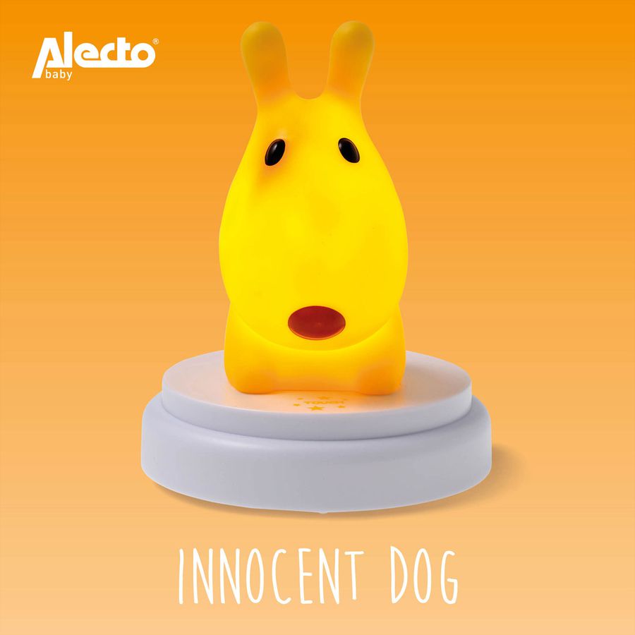 Veilleuse LED Alecto INNOCENT DOG, jaune, chien
