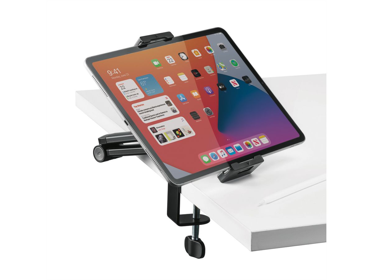 VALUE Support universel pour tablette, fixation par pince