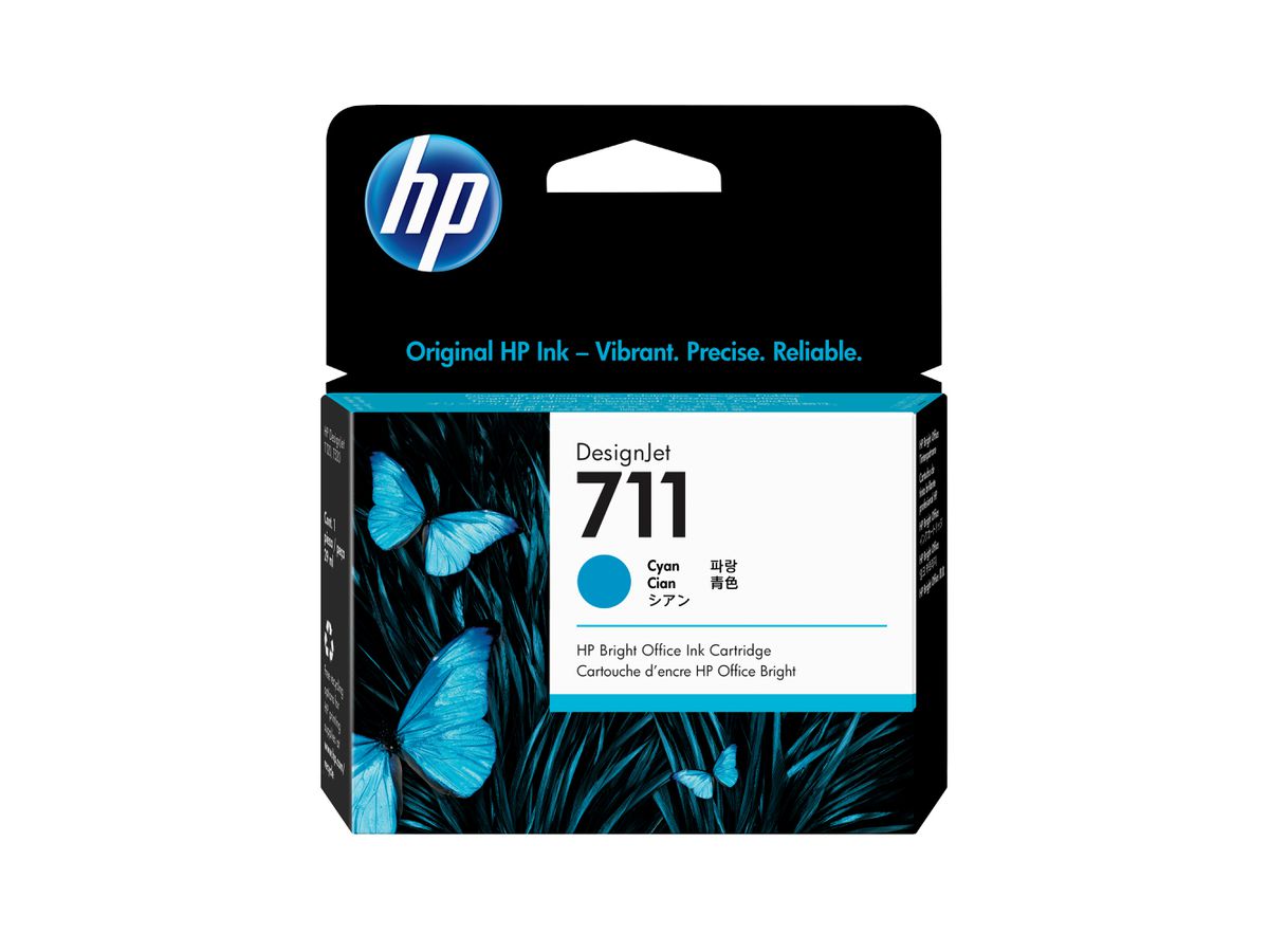 HP 711 cartouche d'encre DesignJet cyan, 29 ml