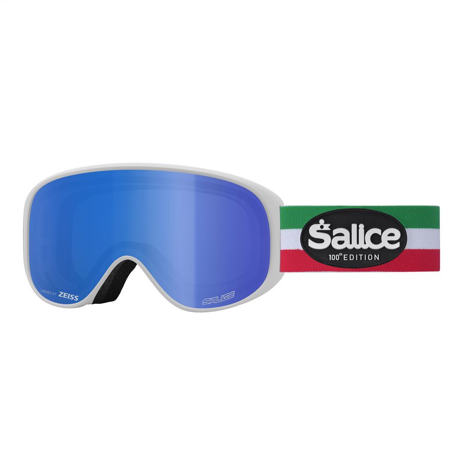 Salice Occhiali Lunettes de ski 100ITAED, White ITA Darw Blue