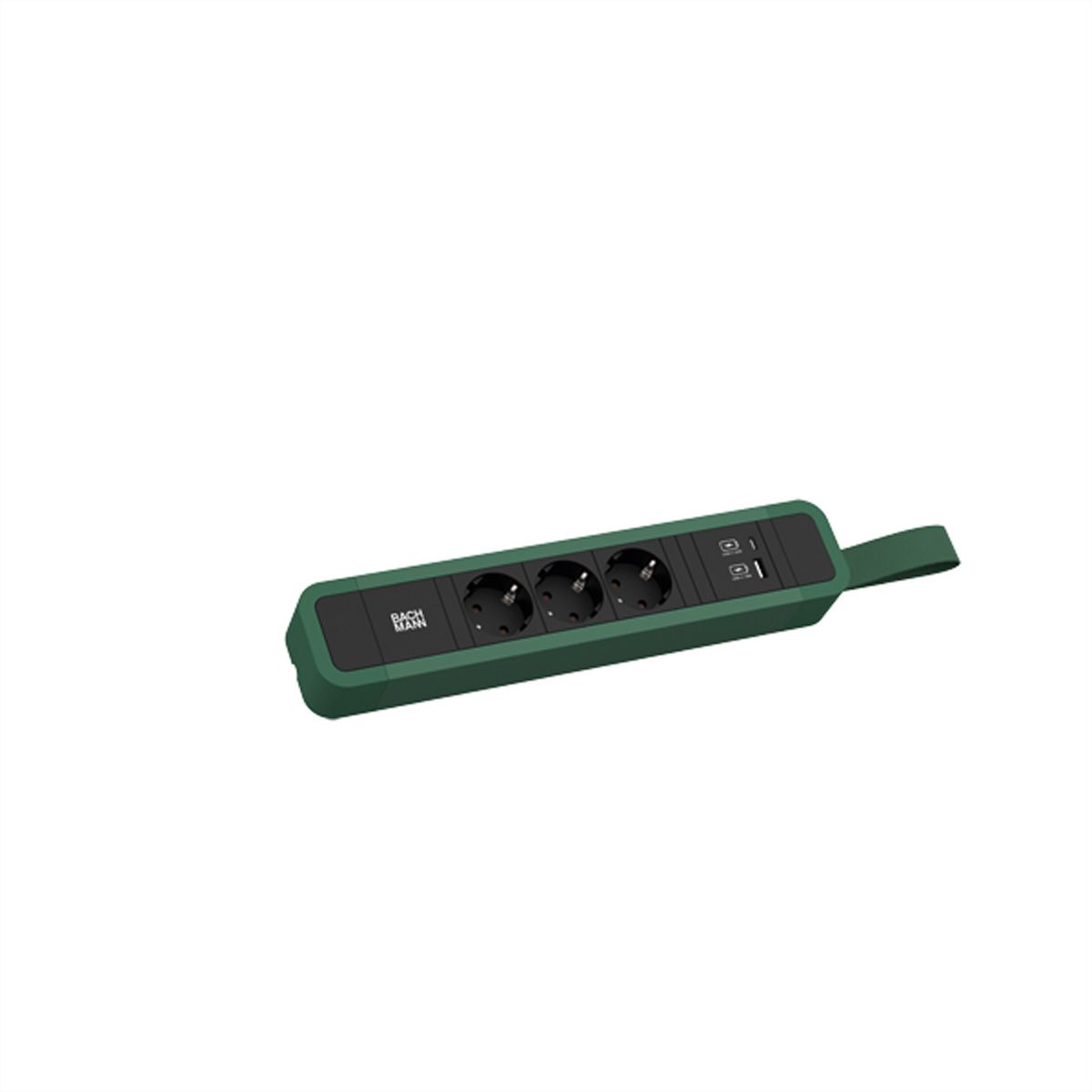 BACHMANN PRIMO 2 3xCEE7/3 1xUSB A/C 22W avec boucle 2m CEE7/7 RAL6028