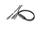 ROLINE USB Typ C Split-Ladekabel, C - 2x C, ST/ST, max. 100W, schwarz, 1,85 m