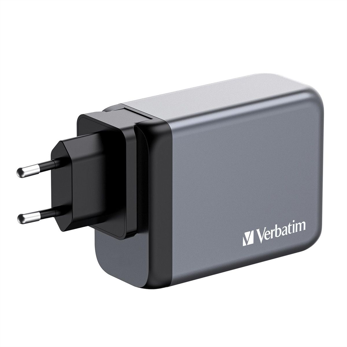 Verbatim GaN 4 Port Charger 200W, 3x USB-C, 1x USB-A, EU+UK Adapter