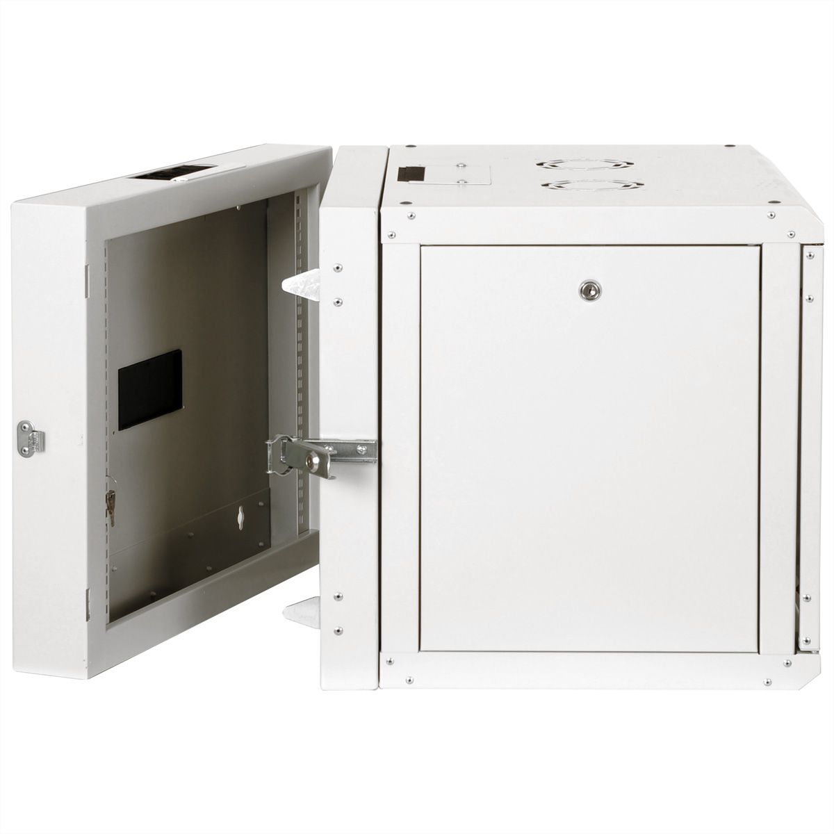 ROLINE 19-Zoll Wandgehäuse Pro 9 HE, 600x600 BxT zweiteilig schwenkbar grau