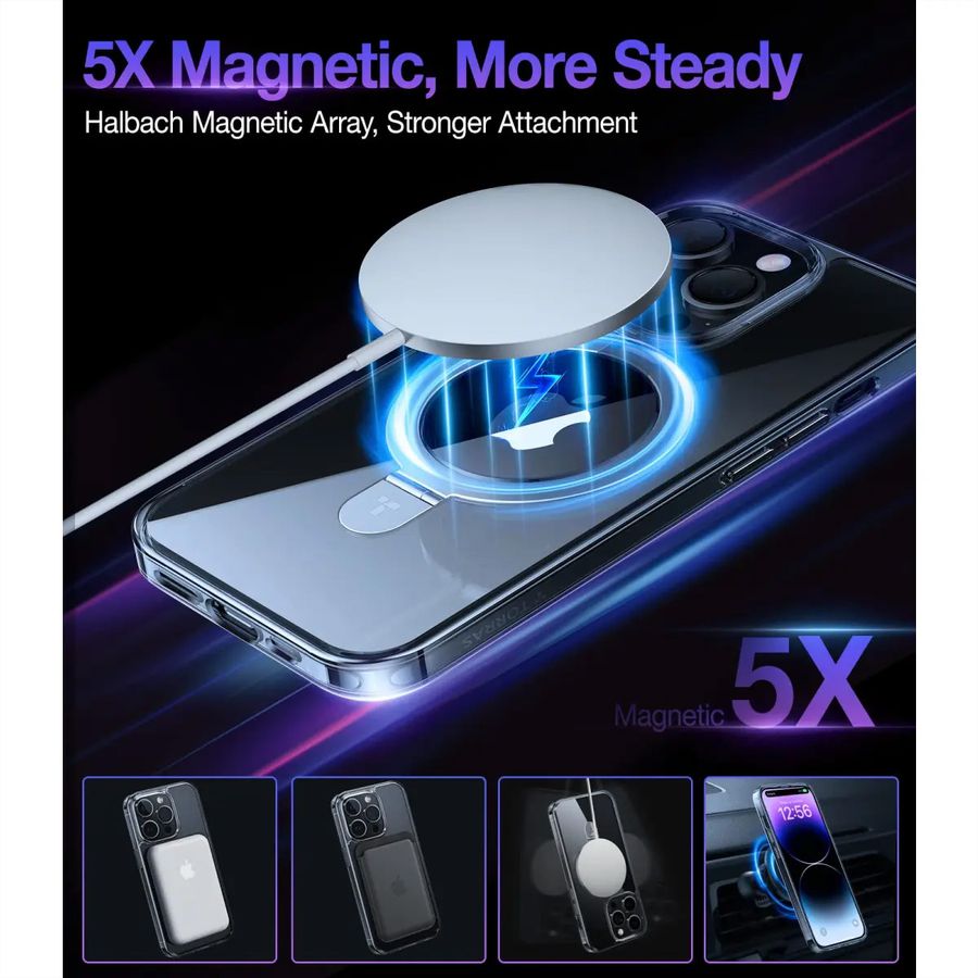 Torras UPRO Ostand Case, iPhone 14 Pro, MagSafe, transparent