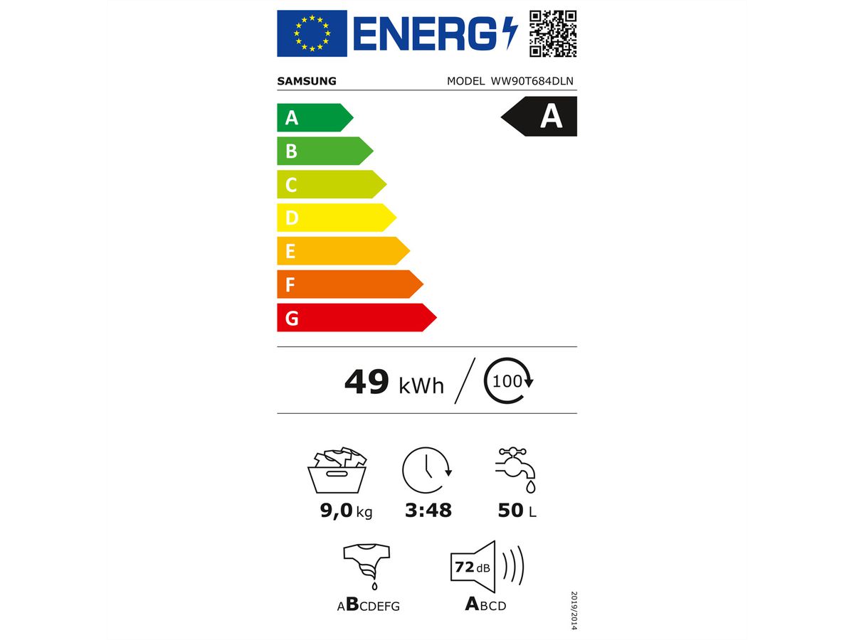 Samsung lave-linge WW5000C, 9kg, A