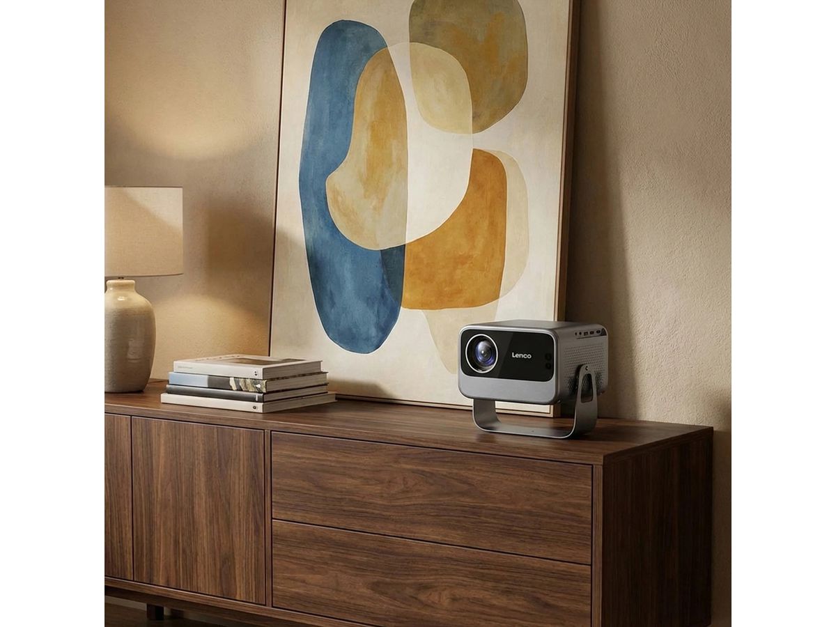 Lenco LPJ-960SI Full HD 1080p LCD-Projektor mit WLAN, , Silber