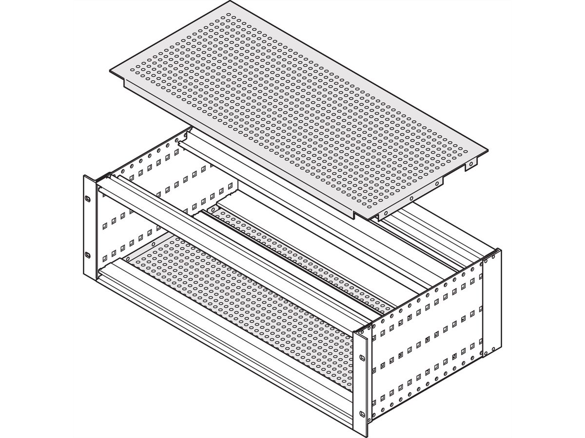 SCHROFF Abdeckblech für Anschraubung an die Seitenwand - ABDECKBL.36TE 235T 160/220T