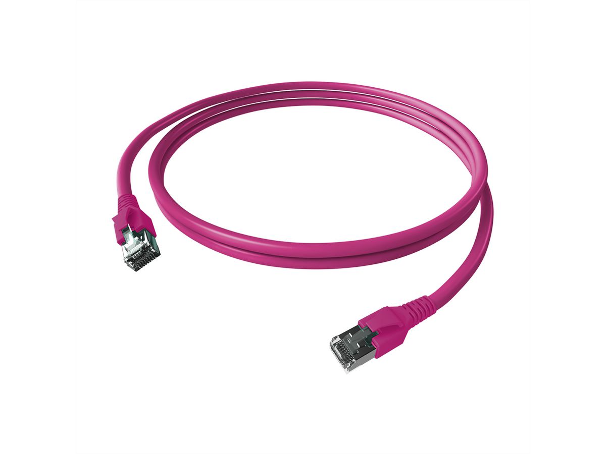 EasyLan FlexBoot Patchkabel Cat.6A, S/FTP, violett, 1 m