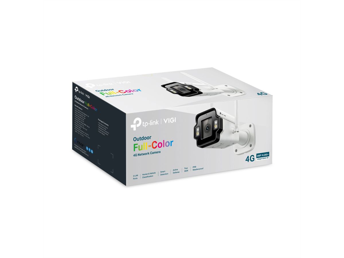 TP-Link InSight S345-4G(4mm) Bullet-Kamera 4 MP, 80.4°, IR-LED 50m, LTE