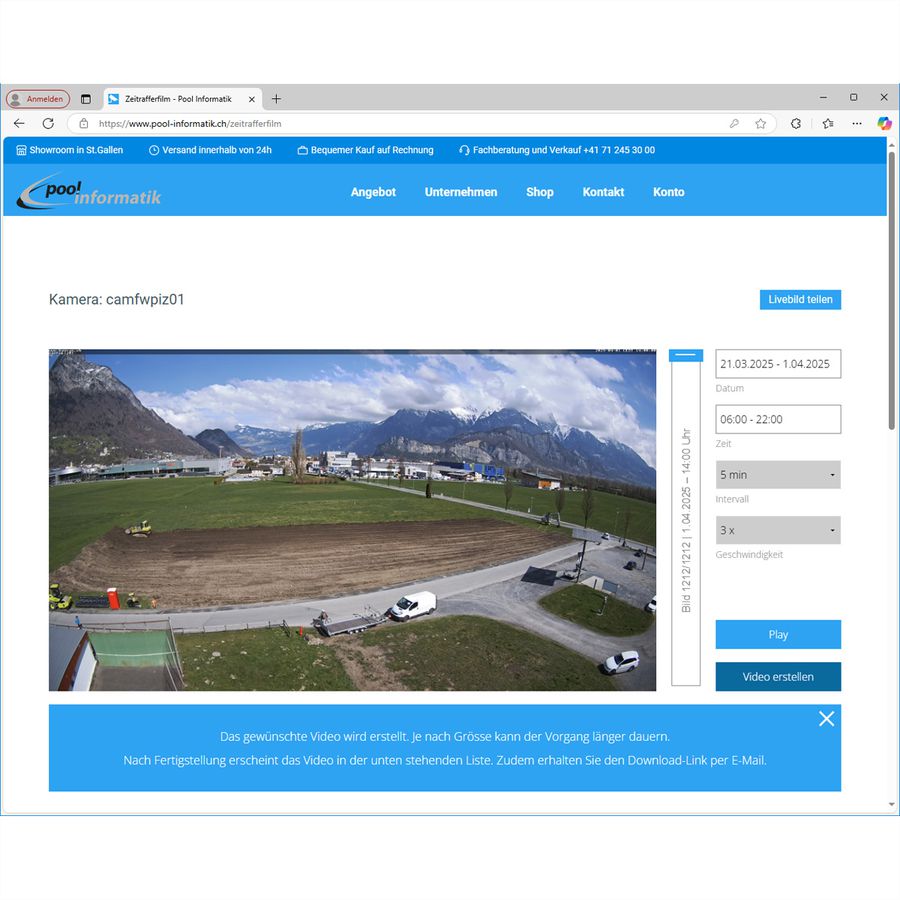 Mobotix Gutschein für Webcam inkl. 12 Monate Übermittlung & Hosting