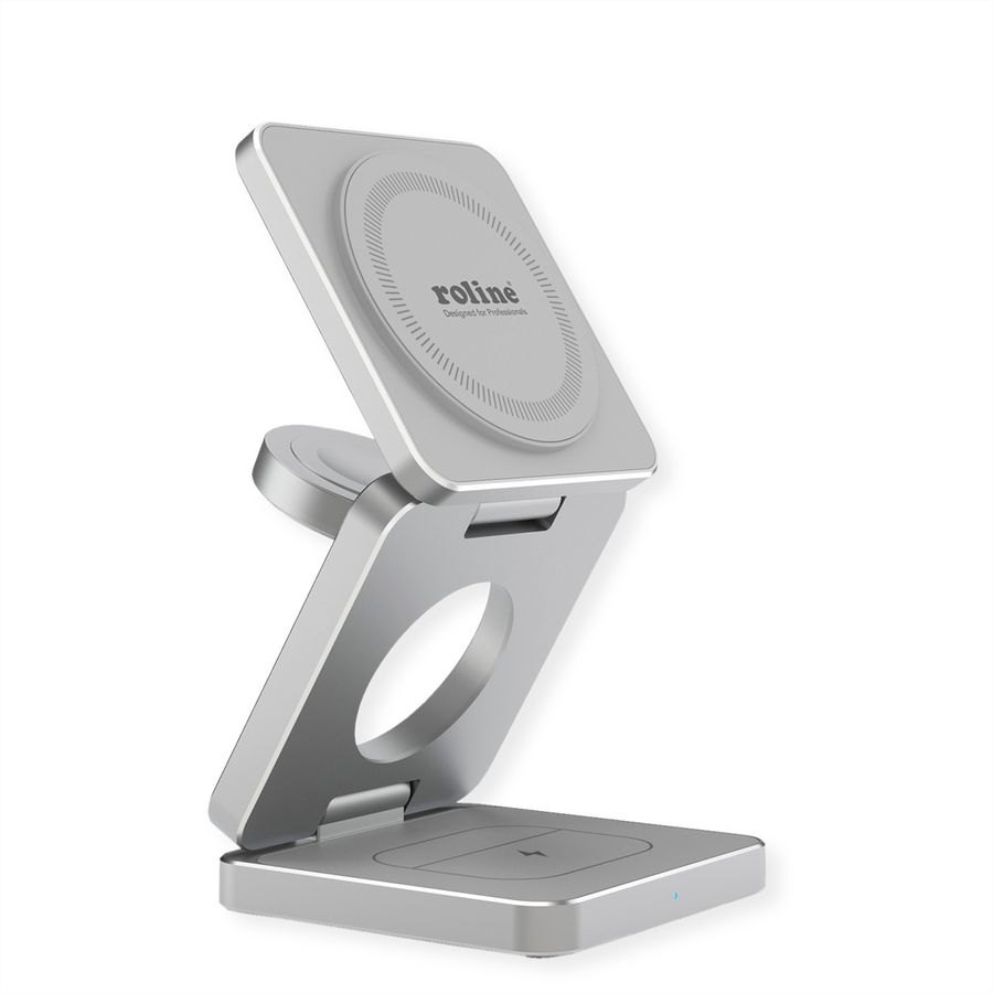 ROLINE 3-in-1 Induktions-Ladestation, faltbar, für Apple