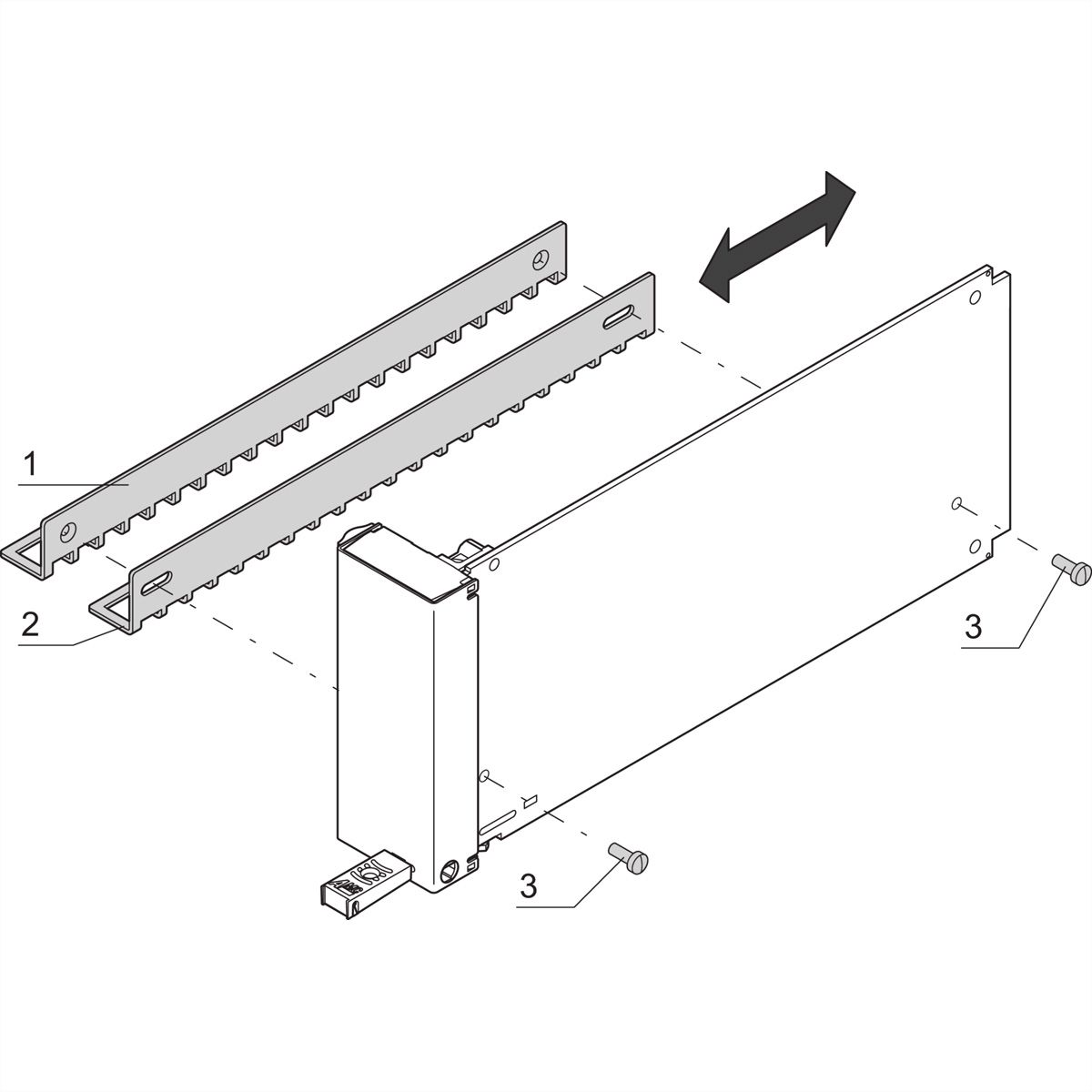 Déflecteur d'air SCHROFF pour module de remplissage AMC, compact