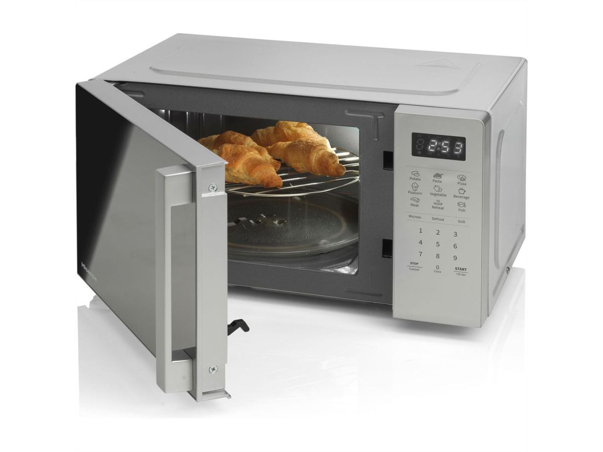 Hisense Mikrowelle H20MOMS4HG, 20L, mit Grill, silber