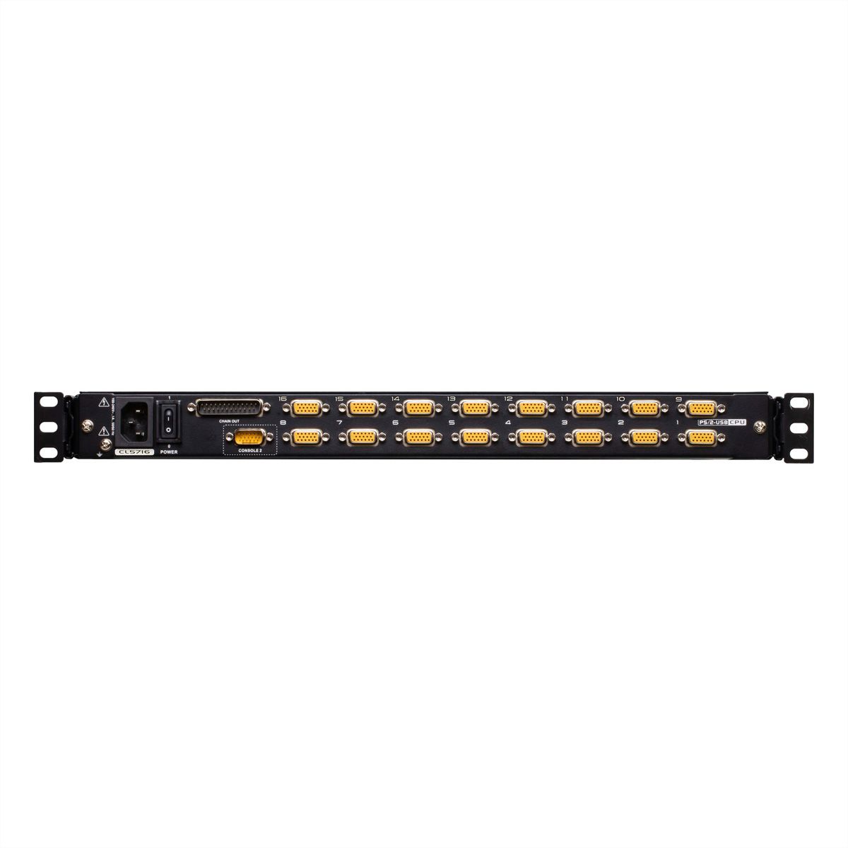 ATEN CL5716M 43cm-LCD KVM Switch, USB-PS/2, VGA, 16 Ports, UK-Layout