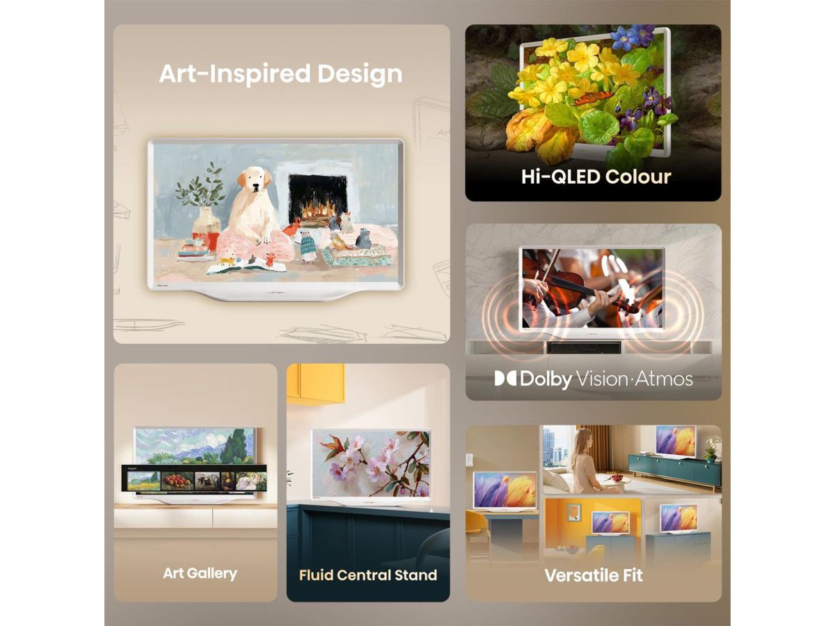 Hisense TV 43S5DQ 43", 4K, 60Hz, Déco TV