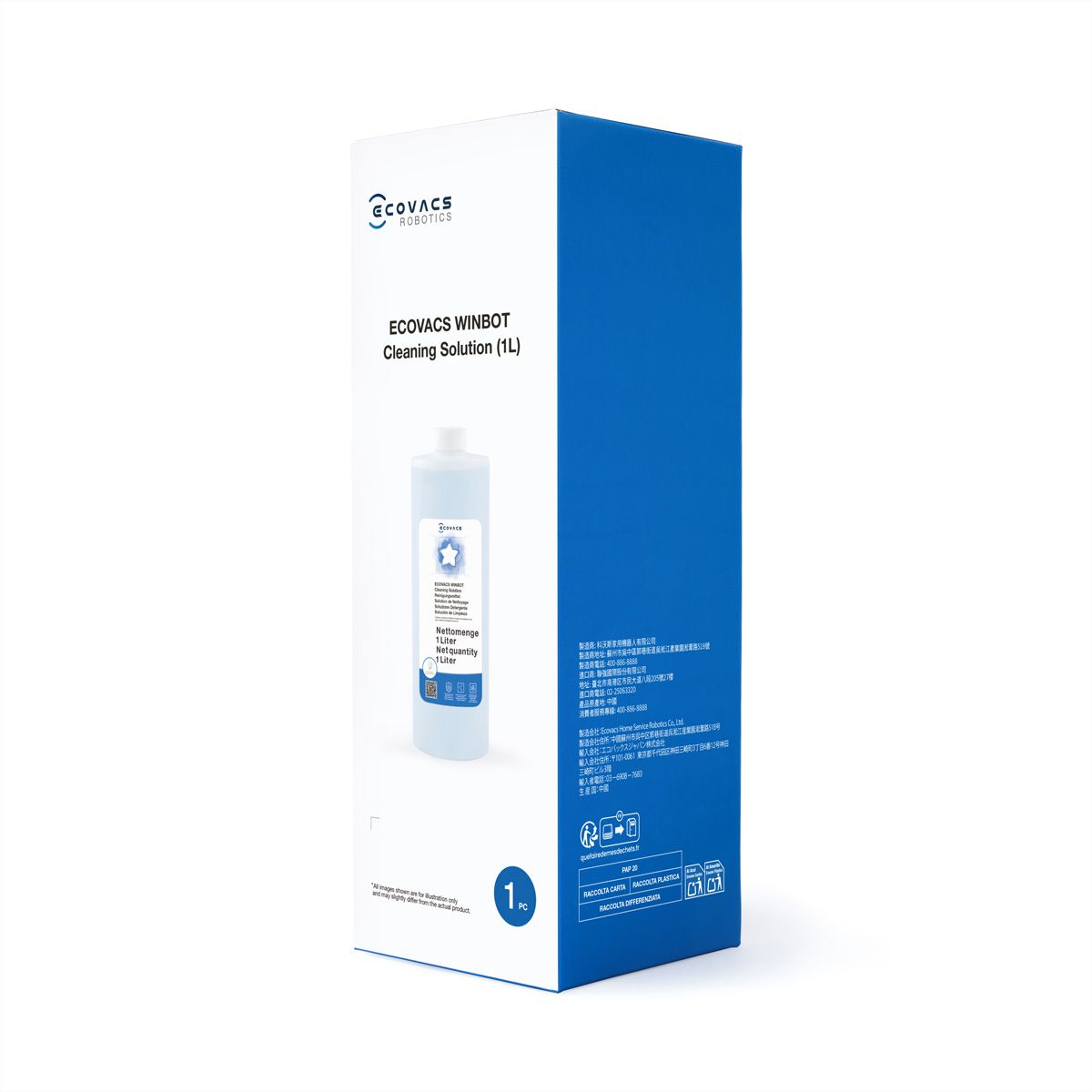 Ecovacs Reinigungslösung 1L, zu Winbots-Serie