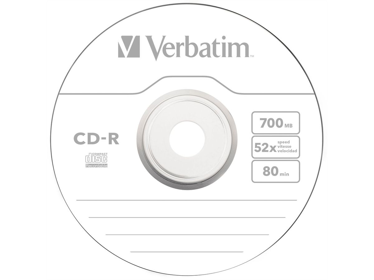 Verbatim CD-R Spindle 700MB 52x 10 Pack