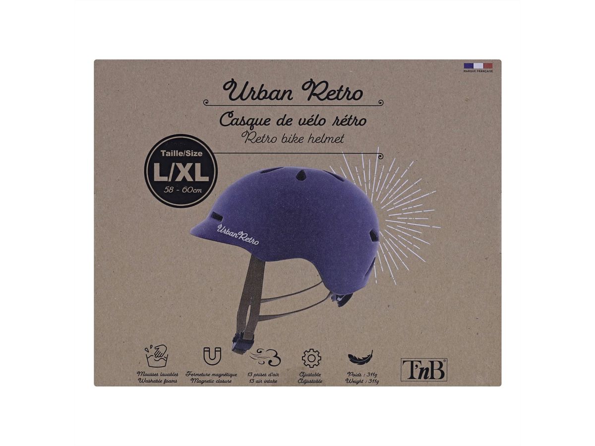 T'nB URBAN Retro-Fahrradhelm, schwarz