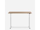 WRK21 Schreibtisch Smart 100 x 60 cm, Höhenverstellbar, Kendal Eiche / Weiss