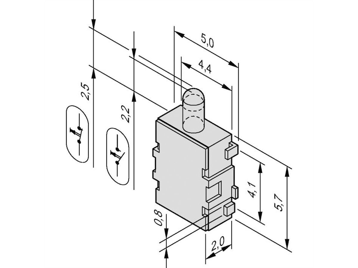 SCHROFF Mikroschalter für Carrier (Mid-size-AdvancedMC-Module) - MICRO SCHALTER SDS001 10STK