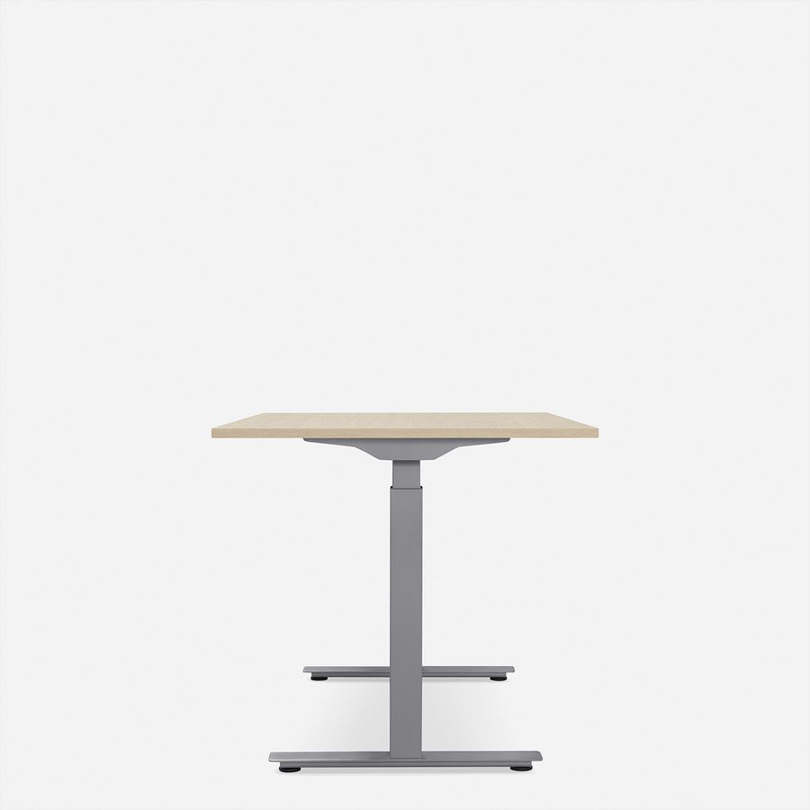 WRK21 Schreibtisch Smart 120 x 80 cm, Höhenverstellbar, Mandal Ahorn / Grau