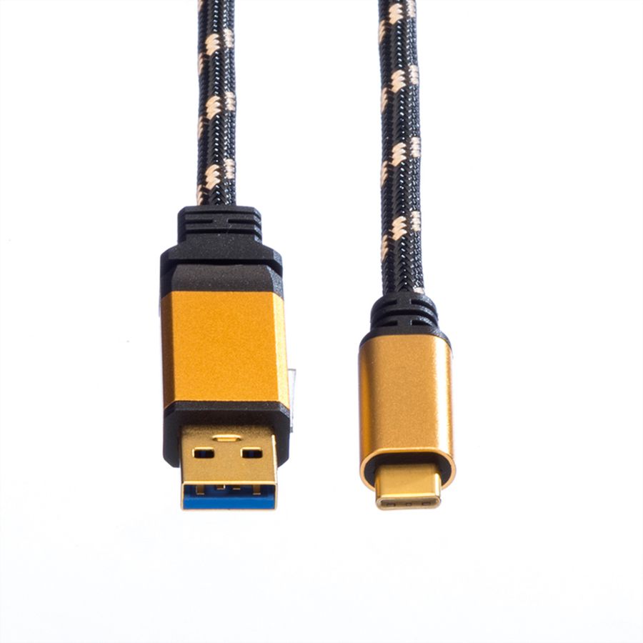 ROLINE GOLD USB 3.2 Gen 1 Kabel, USB A-C, ST/ST, 2 m