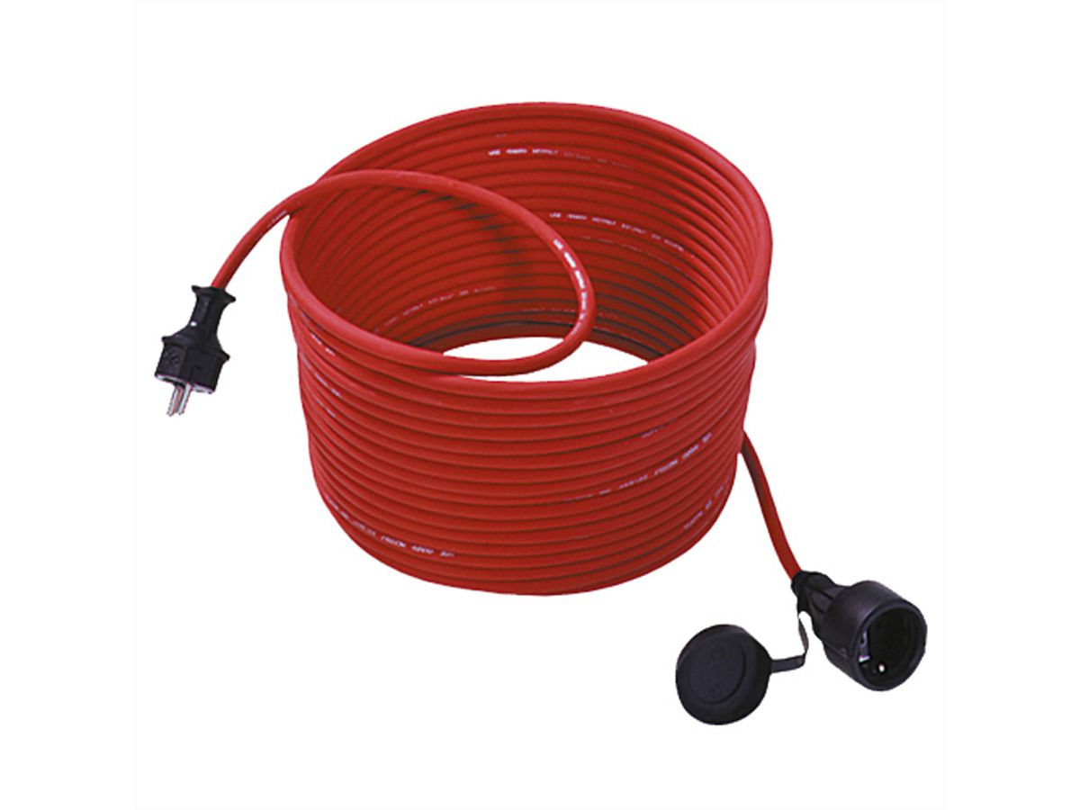 BACHMANN Rasenmäherverlängerung Schutzkontakt, 16 A/250 VAC, Gummi / Neopren, IP55, Outdoor, 25 m